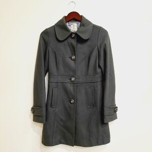Anthro Tulle Peter Pan Collar Wool Day Coat XS